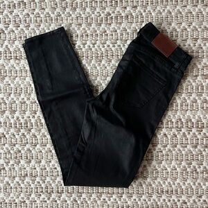 Madewell 
Skinny Black Waxed Jeans 
Size 25
Style “Skinny Skinny”